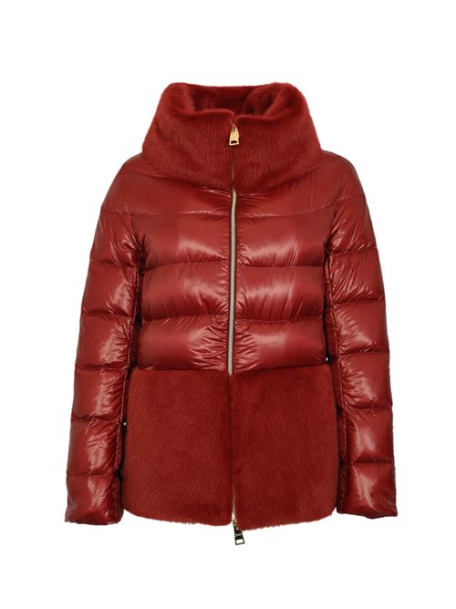 Piumino con pelliccia ecologica Bordeaux Herno | PI001933D 12017Z6705